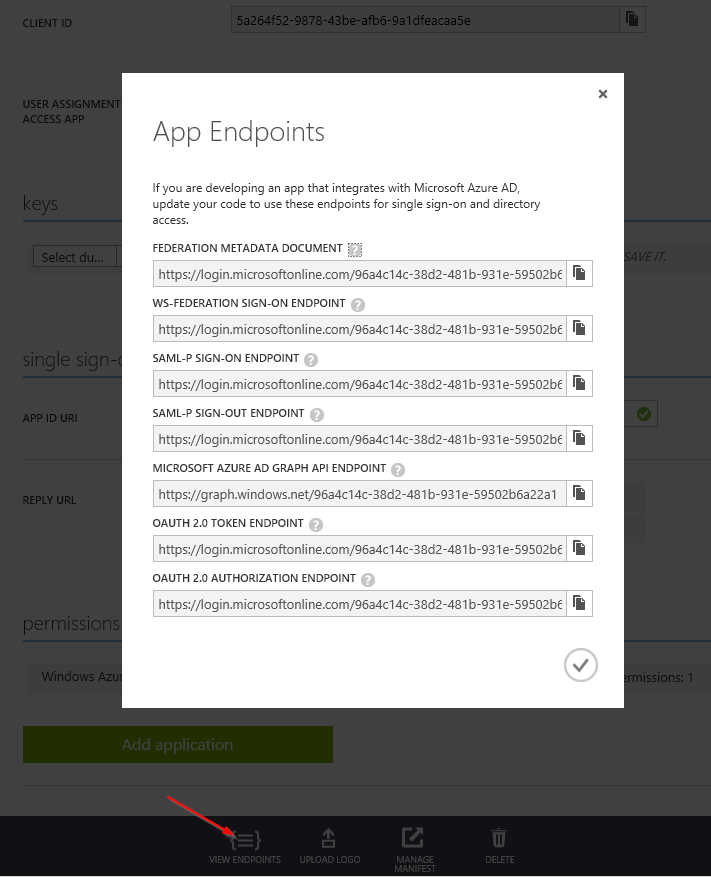 Azure View Endpoints
